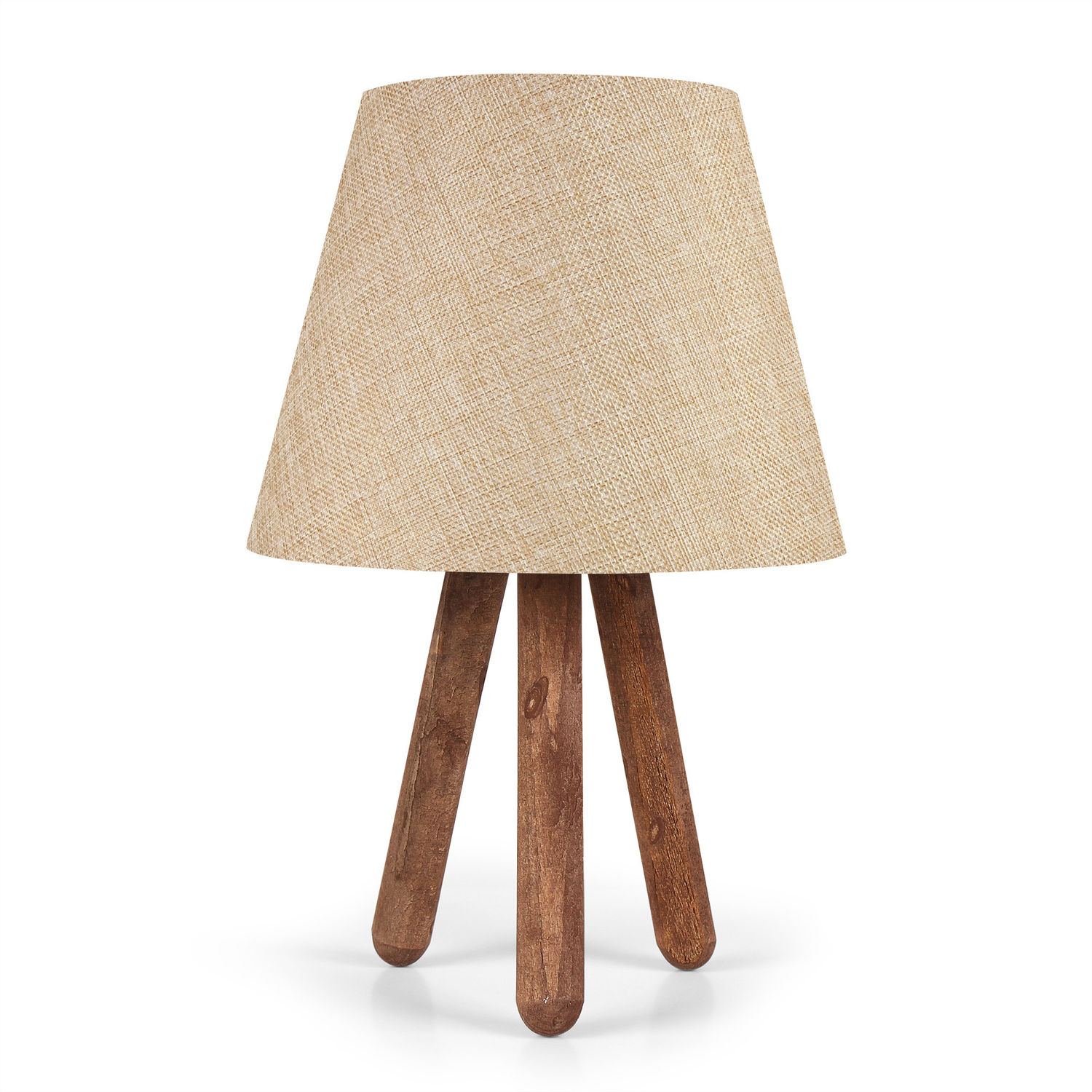 Lampa stołowa AYD beżowa kolor podstawy naturalny