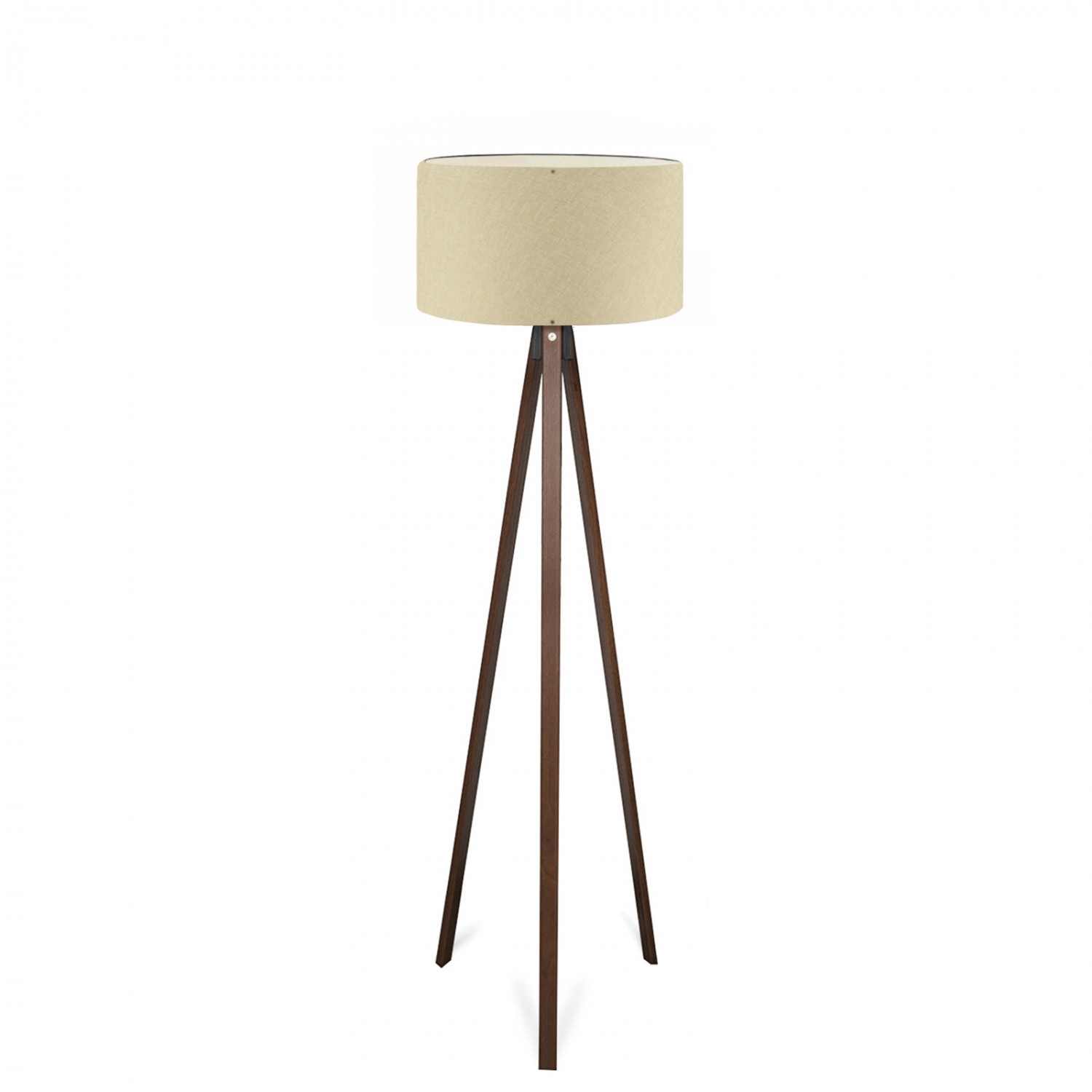 Lampa podłogowa na drewnianej podstawie AYD 140 cm beżowa Lampa podłogowa na drewnianej podstawie AYD 140 cm beżowa