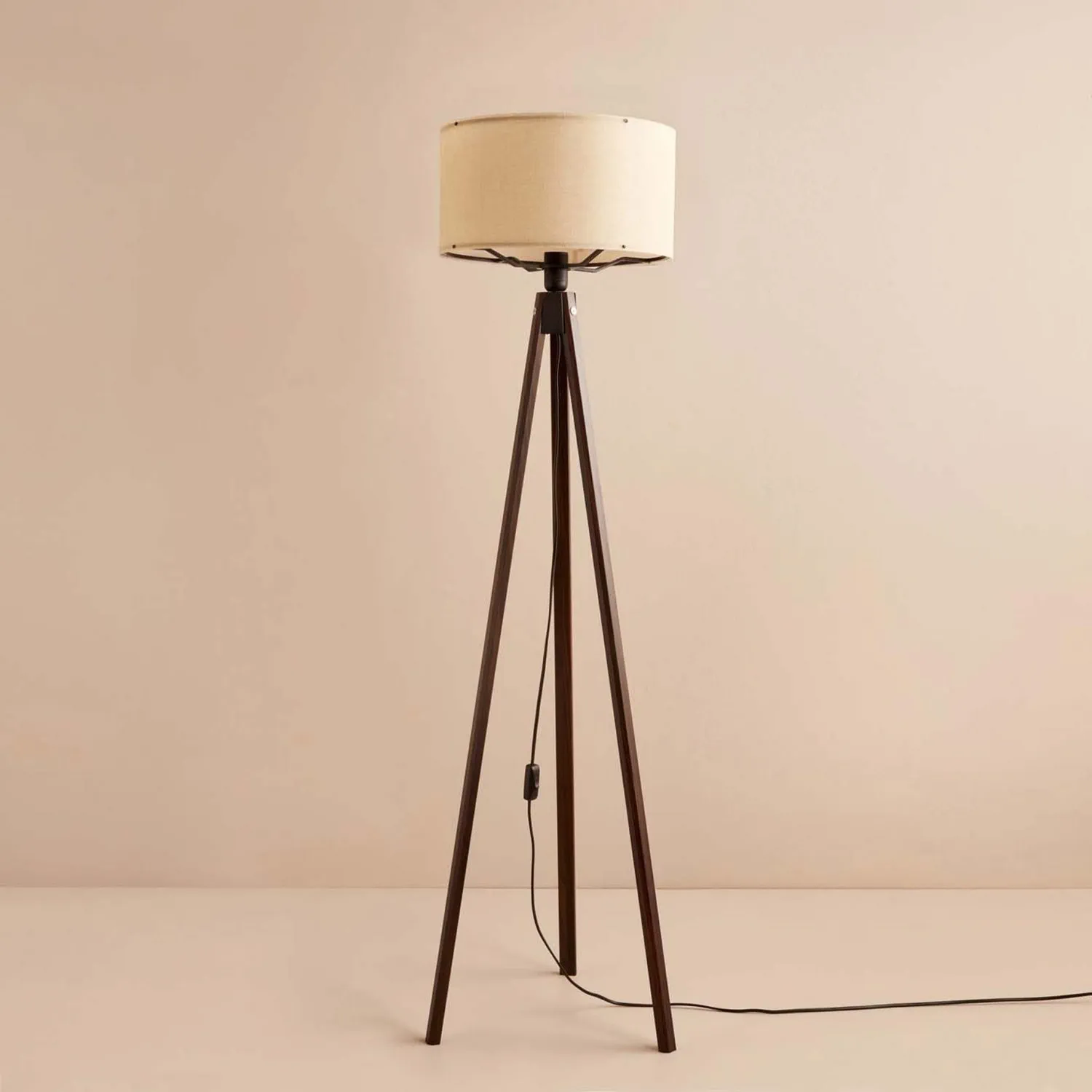 Lampa podłogowa AYD-3450 brązowy kremowy