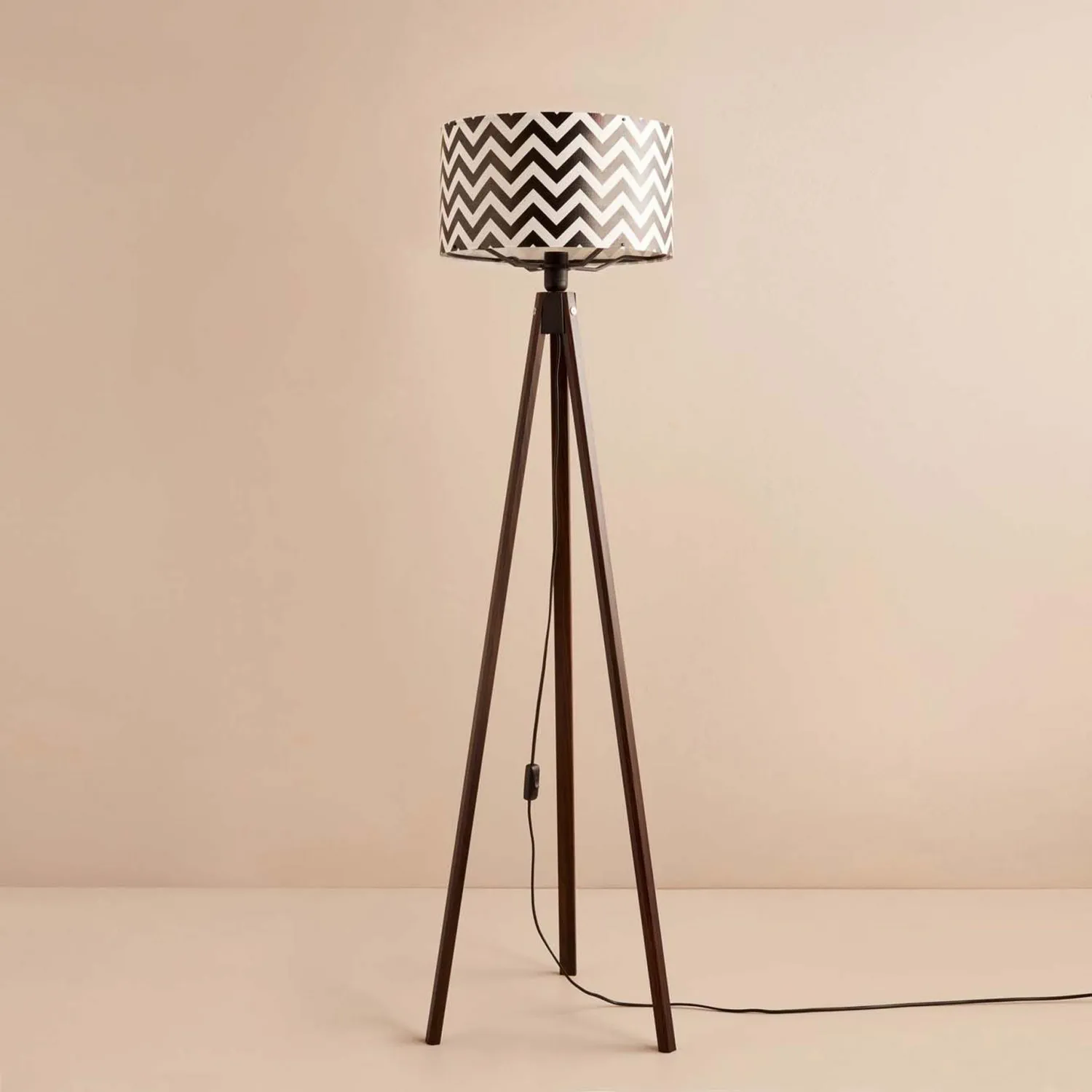 Lampa podłogowa AYD-3462 czarny biały
