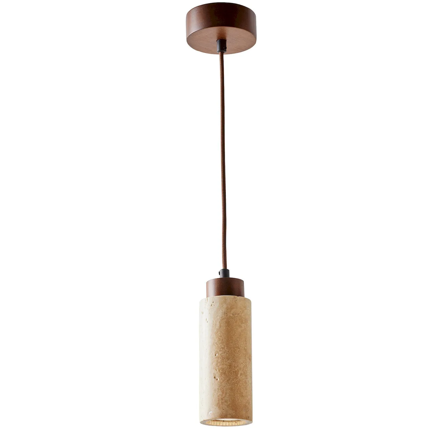 Lampa wisząca BABIL Walnut beżowy brązowy orzech