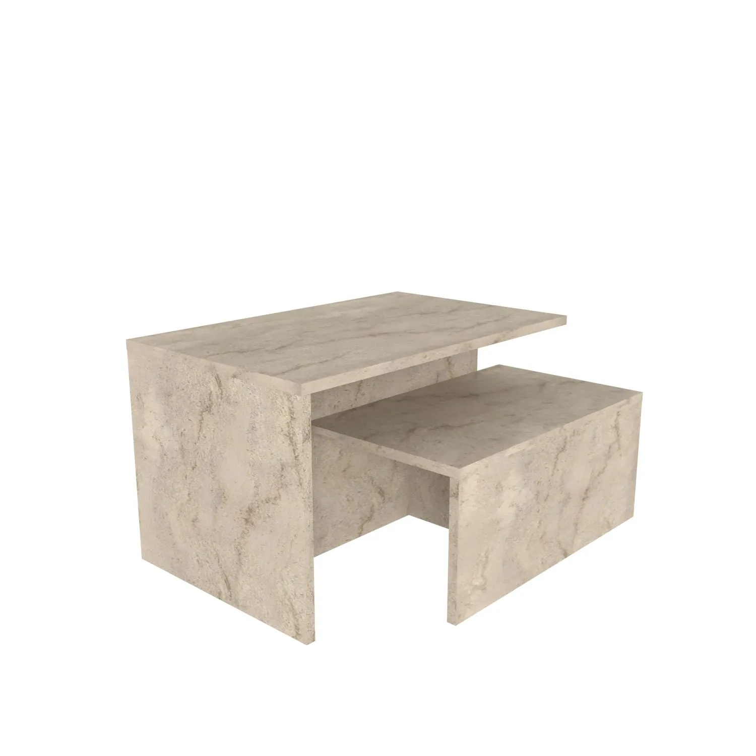 Stolik kawowey TWINS 45x72 trawertynowy Stolik kawowey TWINS 45x72 trawertynowy