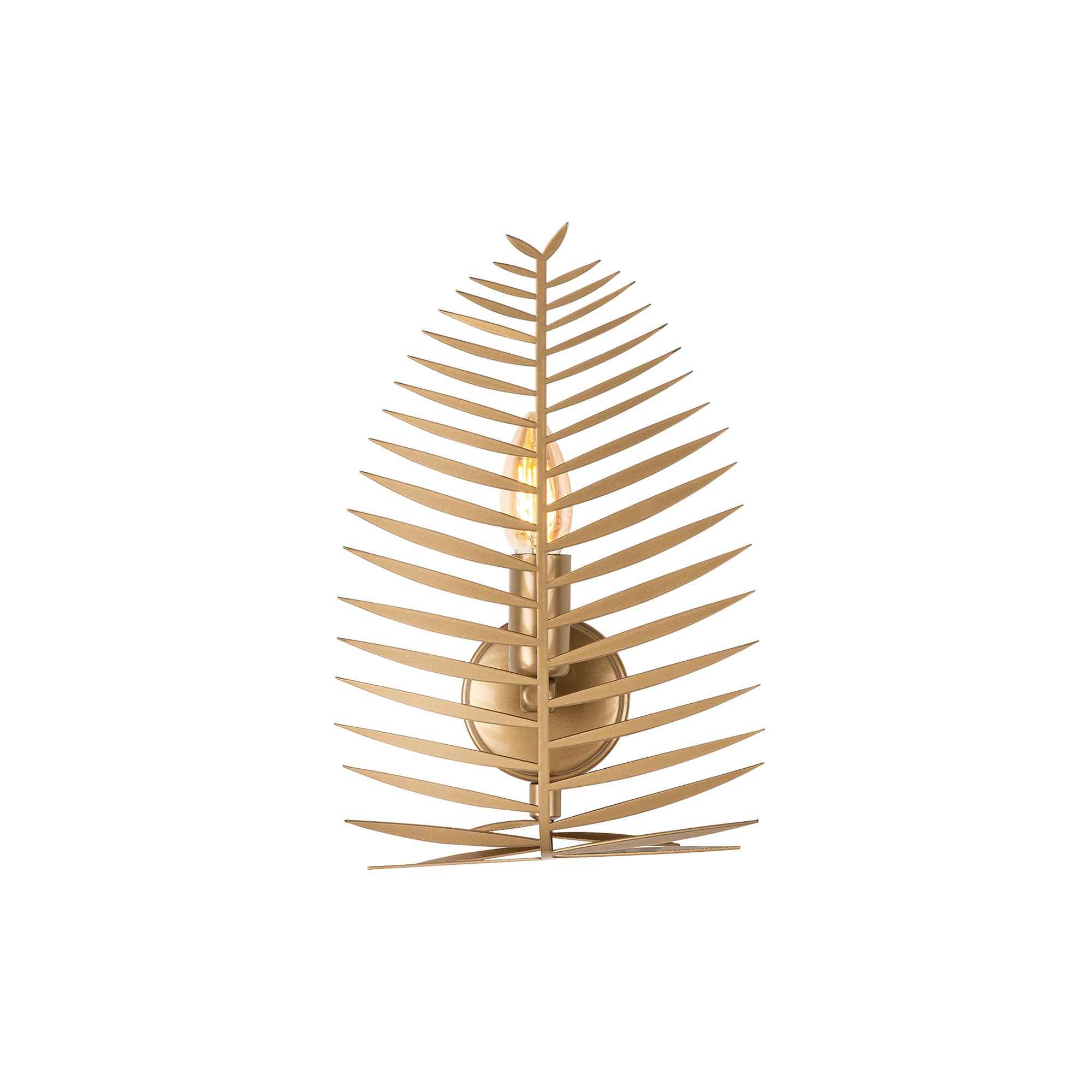 Lampa ścienna kinkiet LEAF 20x30 cm złota