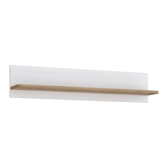 Półka wisząca ATTENTION 140 cm Dąb Riviera biały