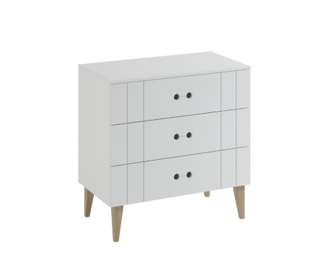 Komoda z szufladami CUBE 90x90 biała