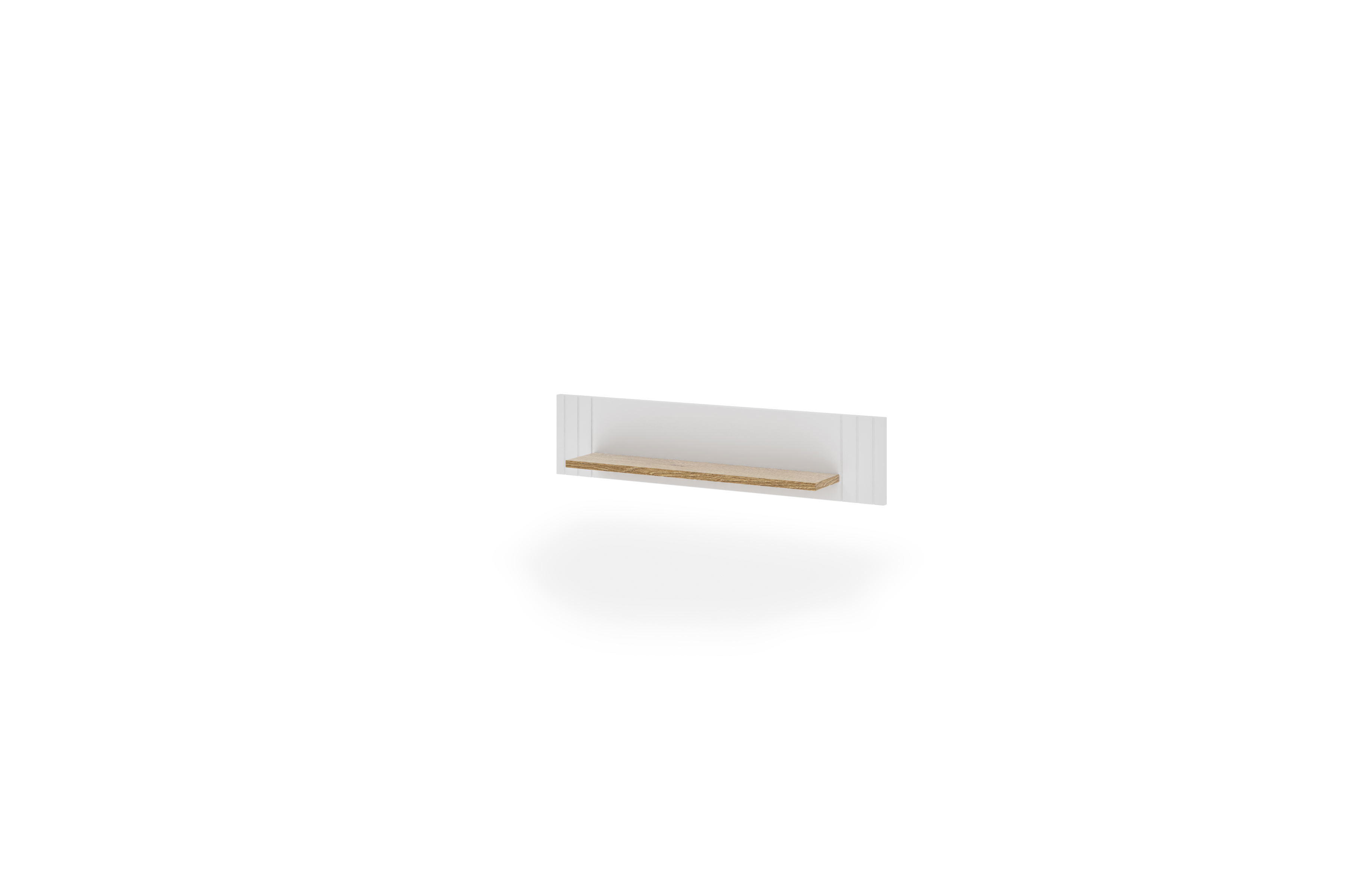 Półka ścienna MODERN 80 cm biała/dąb kamienny