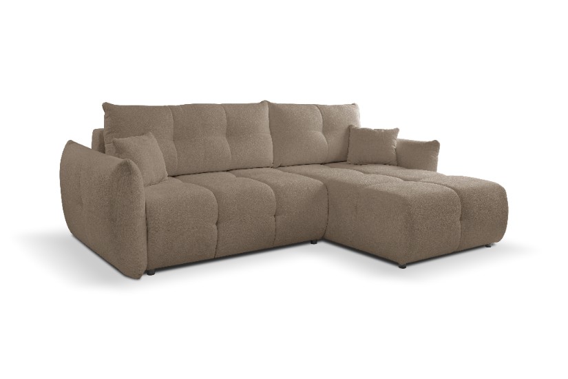 Narożnik rozkładany z pojemnikiem BASE SICURIO 257 cm L/P pikowany caffe latte Narożnik rozkładany z pojemnikiem BASE SICURIO 257 cm L/P pikowany caffe latte