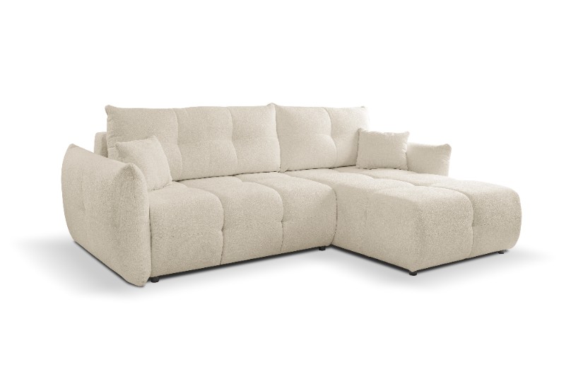 Narożnik rozkładany z pojemnikiem BASE SICURIO 257 cm L/P pikowany beżowy Narożnik rozkładany z pojemnikiem BASE SICURIO 257 cm L/P pikowany beżowy