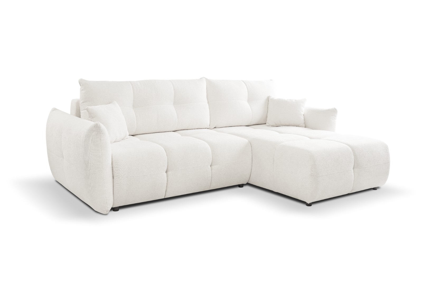 Narożnik rozkładany z pojemnikiem BASE SICURIO 257 cm L/P pikowany kremowy Narożnik rozkładany z pojemnikiem BASE SICURIO 257 cm L/P pikowany kremowy