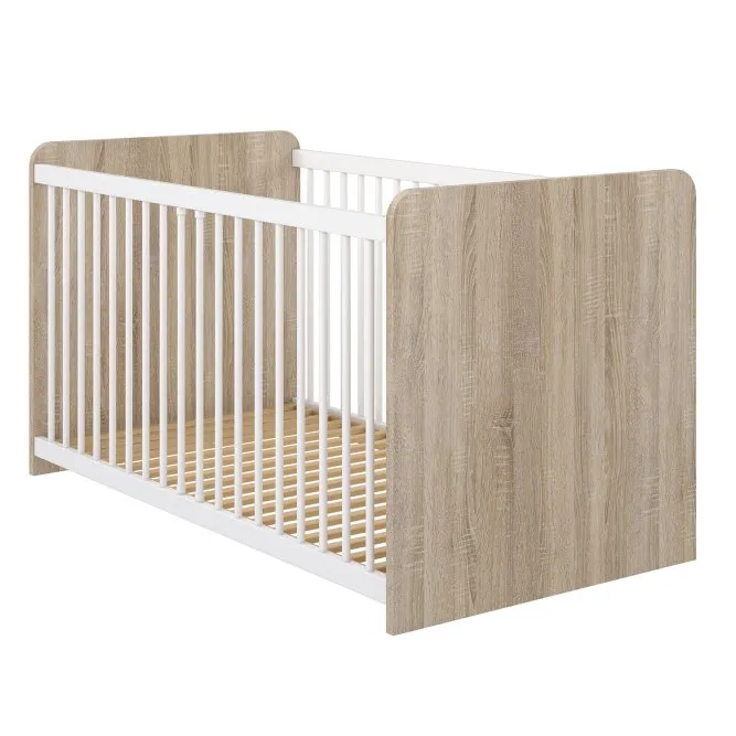 Łóżeczko niemowlęce WINNIE 70x140 Dąb Sonoma biały Łóżeczko niemowlęce WINNIE 70x140 Dąb Sonoma biały