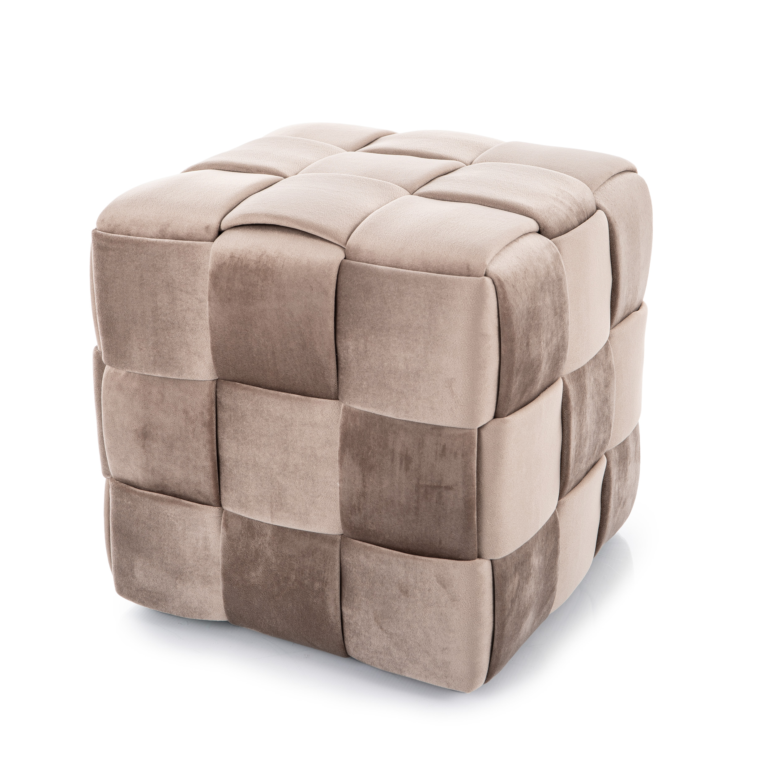 Puf CASEL VELVET 42x42x42 ciemnobeżowy Signal Puf CASEL VELVET 42x42x42 ciemnobeżowy Signal