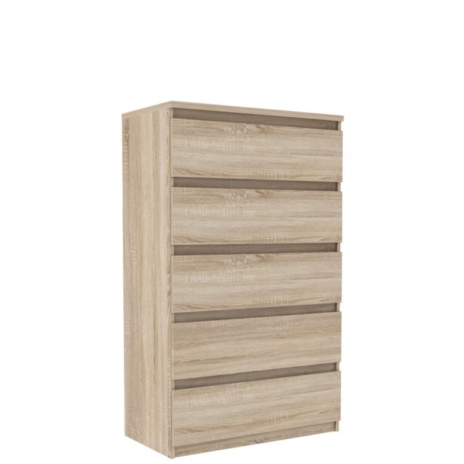 Komoda z 5 szufladami CHELSEA 77 cm Dąb Sonoma