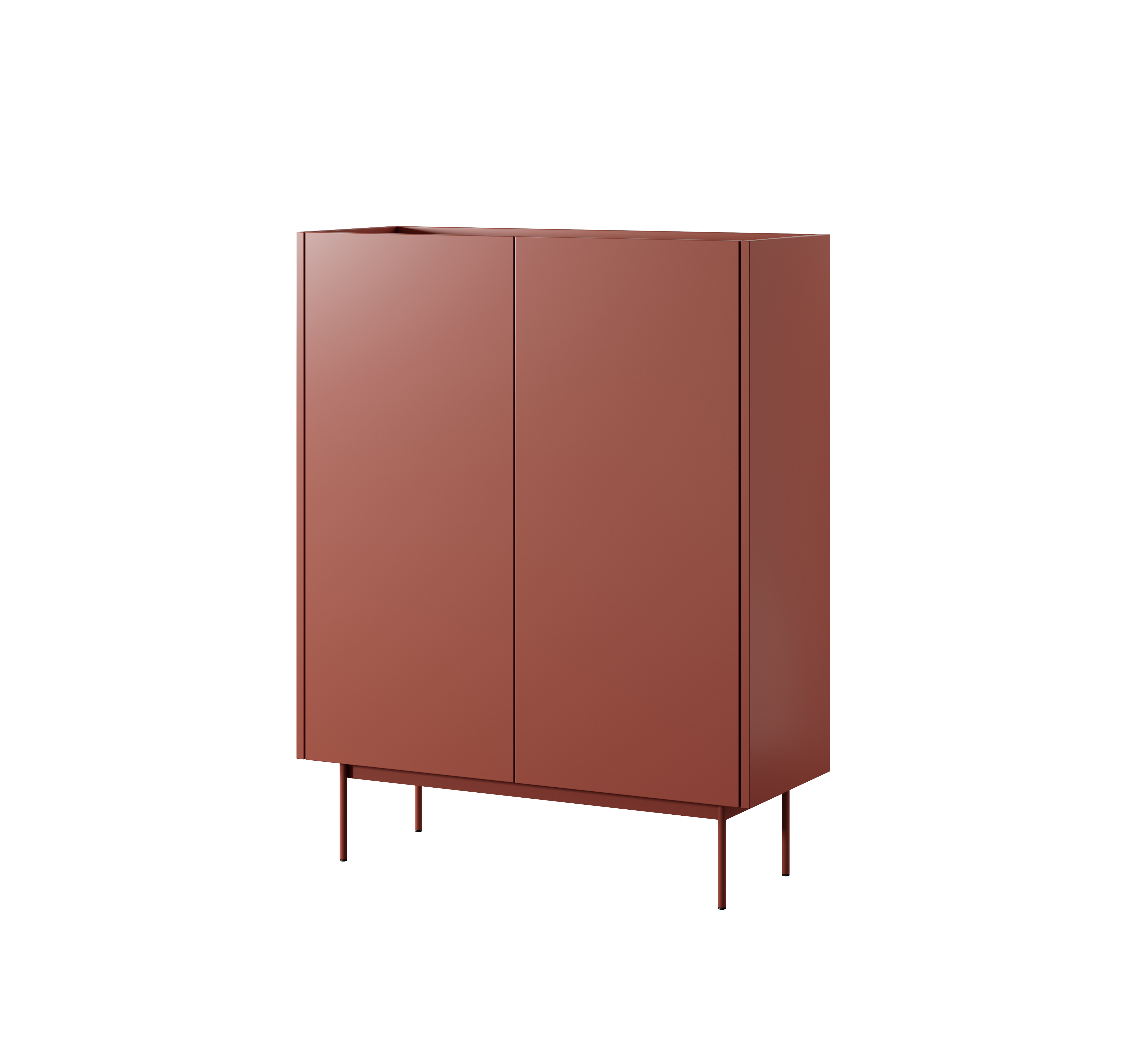 Komoda wysoka 2-drzwiowa COLOR ceglasty Komoda wysoka 2-drzwiowa COLOR ceglasty