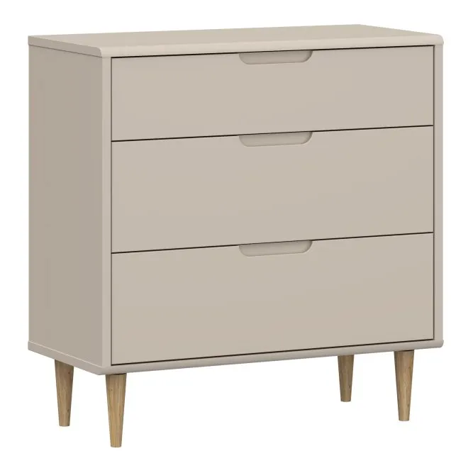 Komoda z 3 szufladami SHERBROOKE 90 cm piaskowy