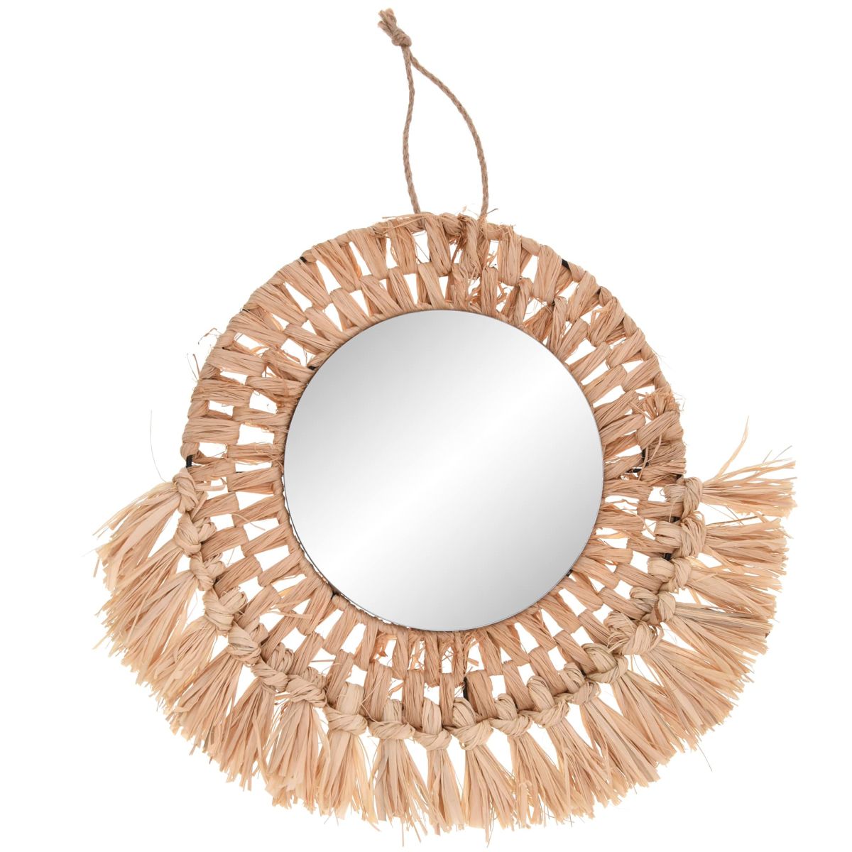 Lustro dekoracyjne DUKA BOHO 30 cm naturalny
