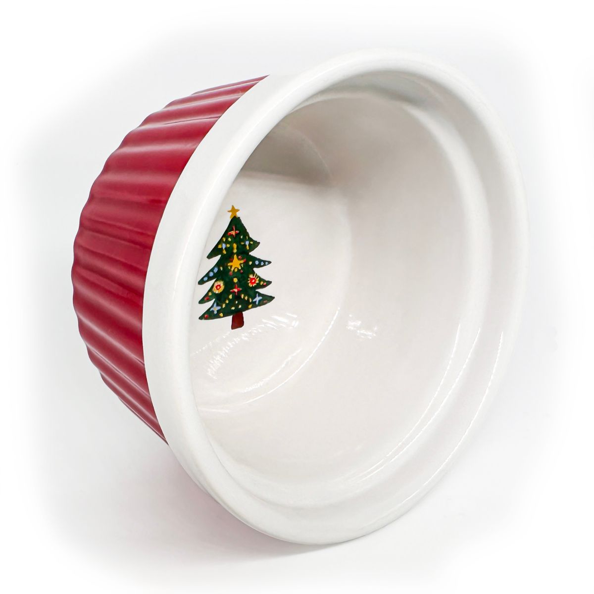 Kokilka okrągła DUKA LYCKLIG 9 cm z motywem choinki ceramiczna