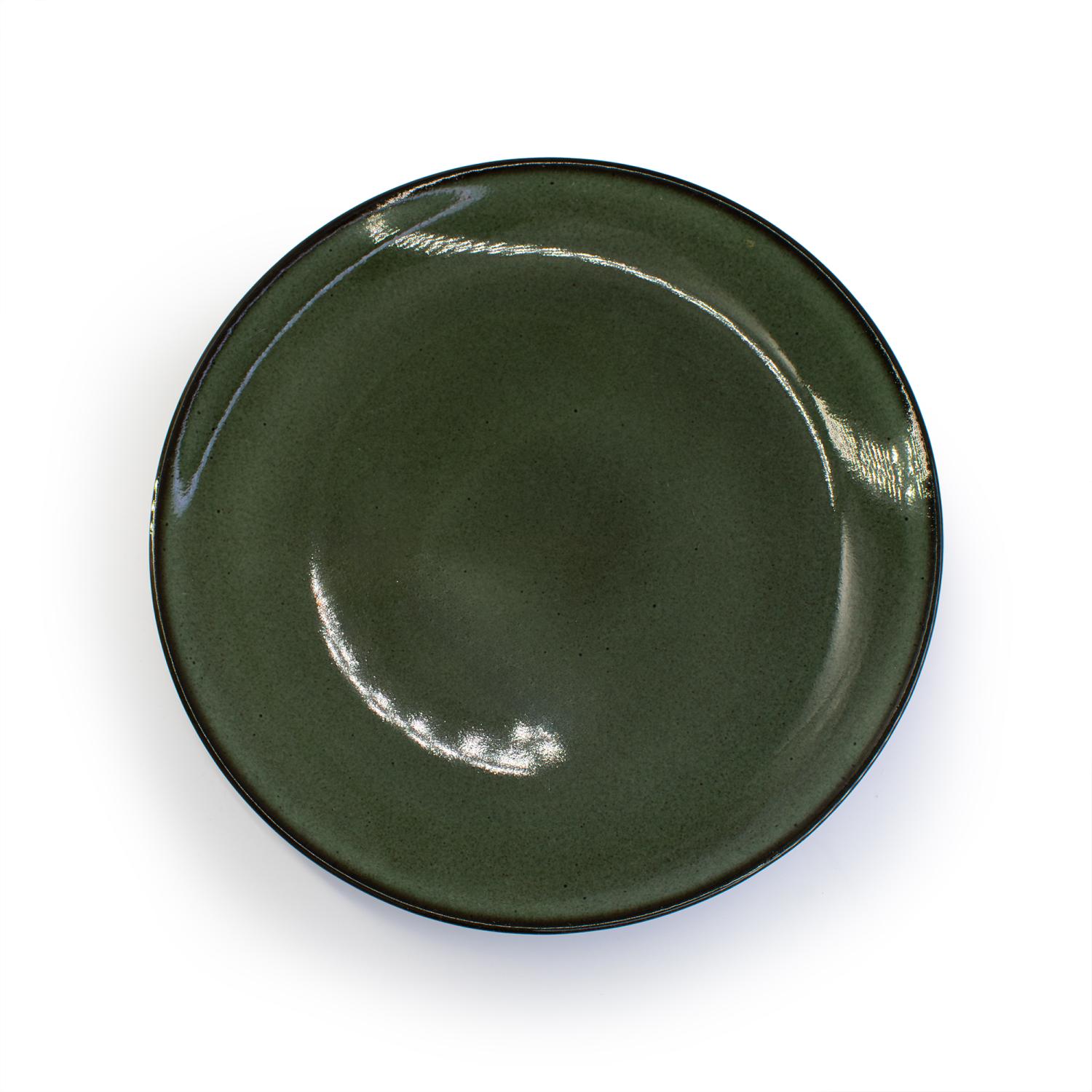 Talerz śniadaniowy DUKA MOSS 21 cm porcelana zielony Talerz śniadaniowy DUKA MOSS 21 cm porcelana zielony