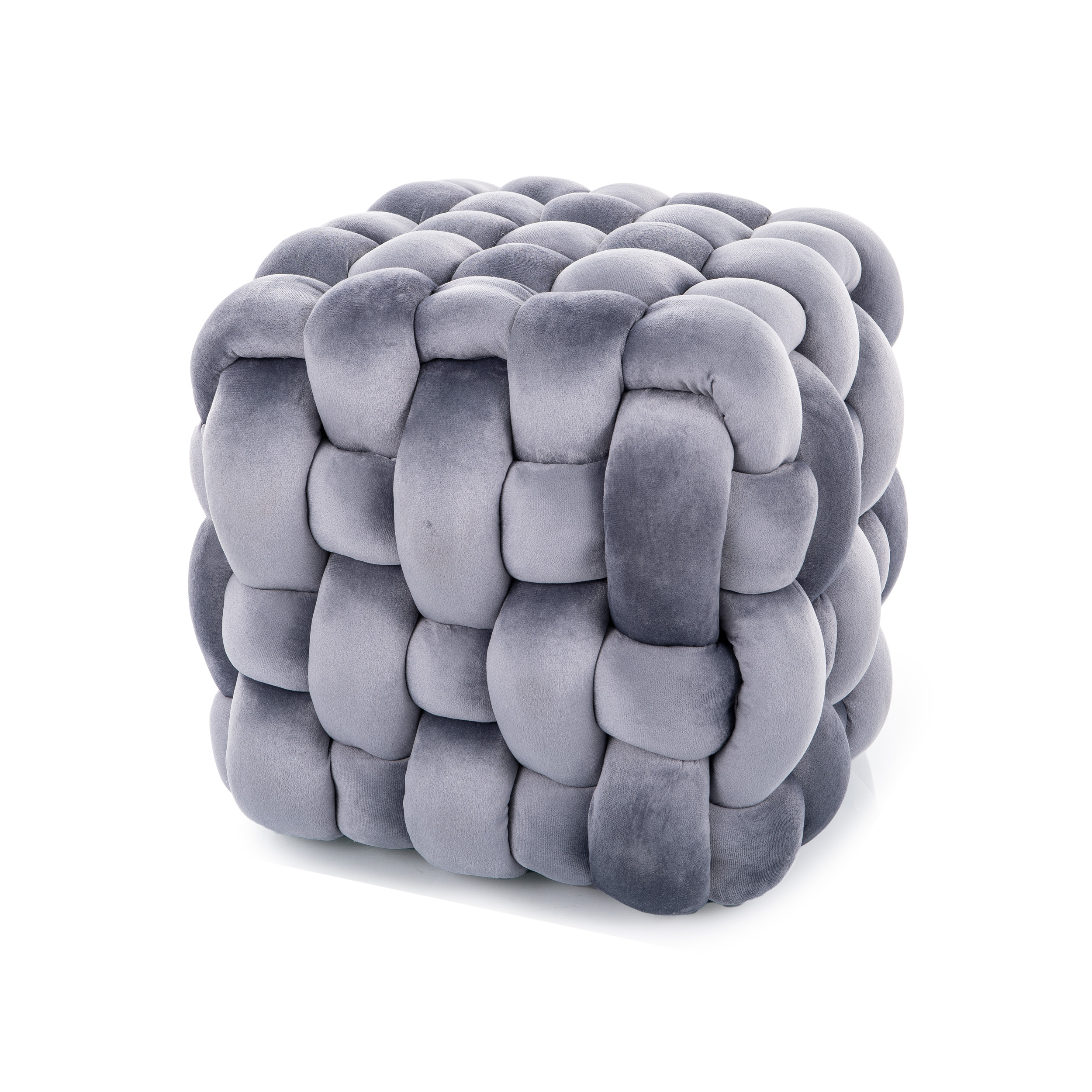 Puf FARIS VELVET 41x45x45 szary Signal Puf FARIS VELVET 41x45x45 szary Signal