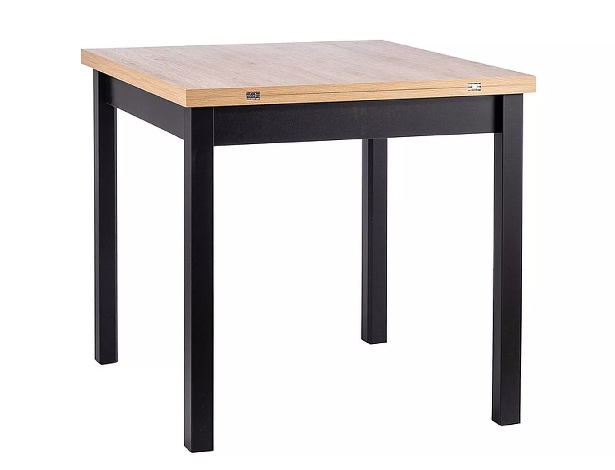 Stół rozkładany FLIP 80x80(120) dąb artisan czarne nogi Signal Stół rozkładany FLIP 80x80(120) dąb artisan czarne nogi Signal