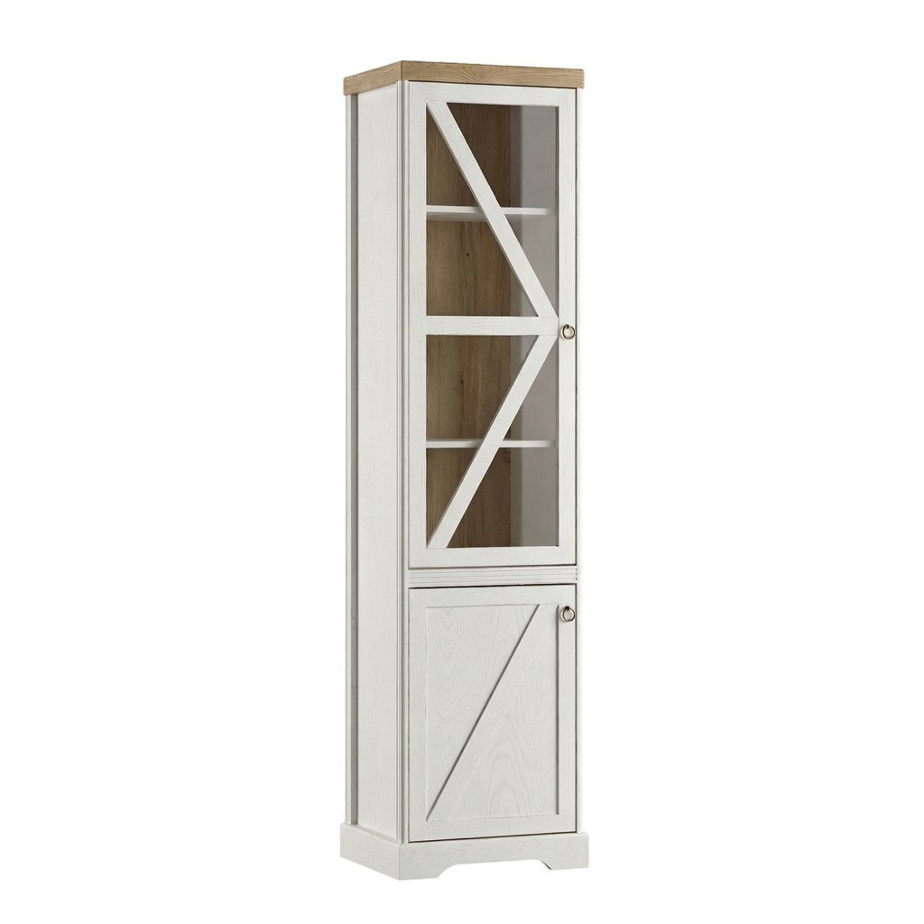 Witryna 2-drzwiowa BARN W1D 51 cm biały opal dąb cremona Witryna 2-drzwiowa BARN W1D 51 cm biały opal dąb cremona