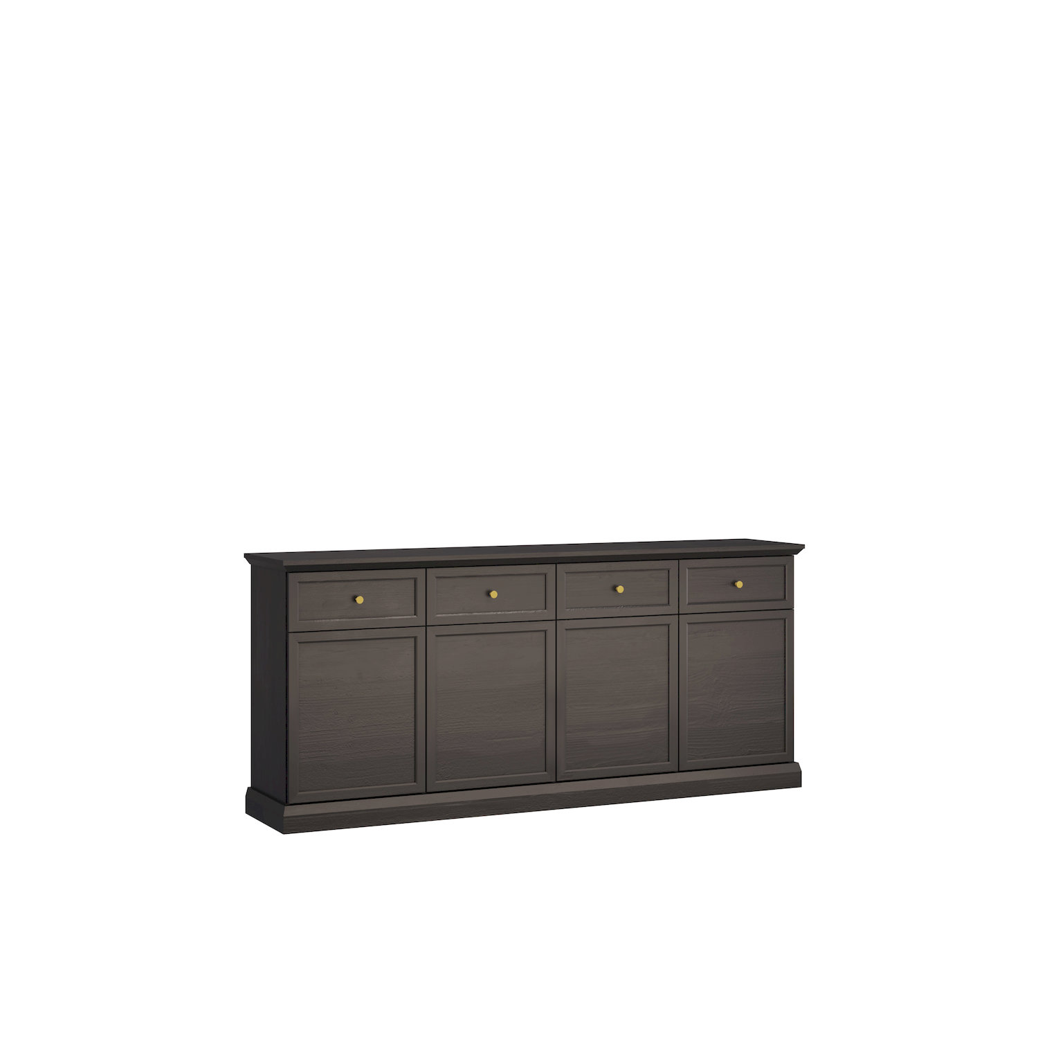 Komoda 4-drzwiowa LUCCA K4D4S z 4 szufladami 193 cm czarny grafit Dąb Craft Komoda 4-drzwiowa LUCCA K4D4S z 4 szufladami 193 cm czarny grafit Dąb Craft