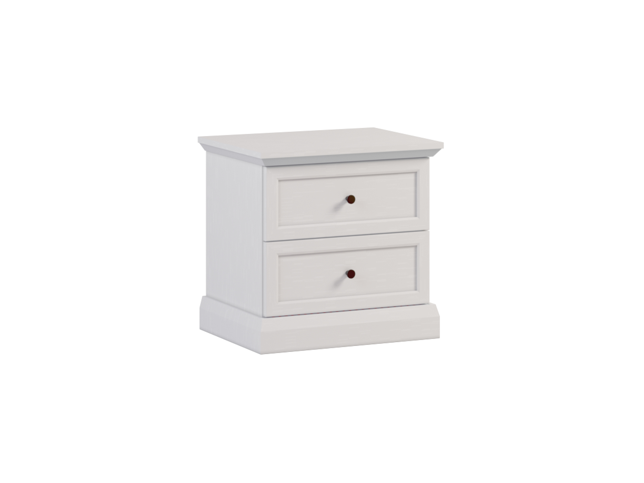 Szafka nocna LUCCA SN z 2 szufladami 52 cm biały opal Dąb Craft