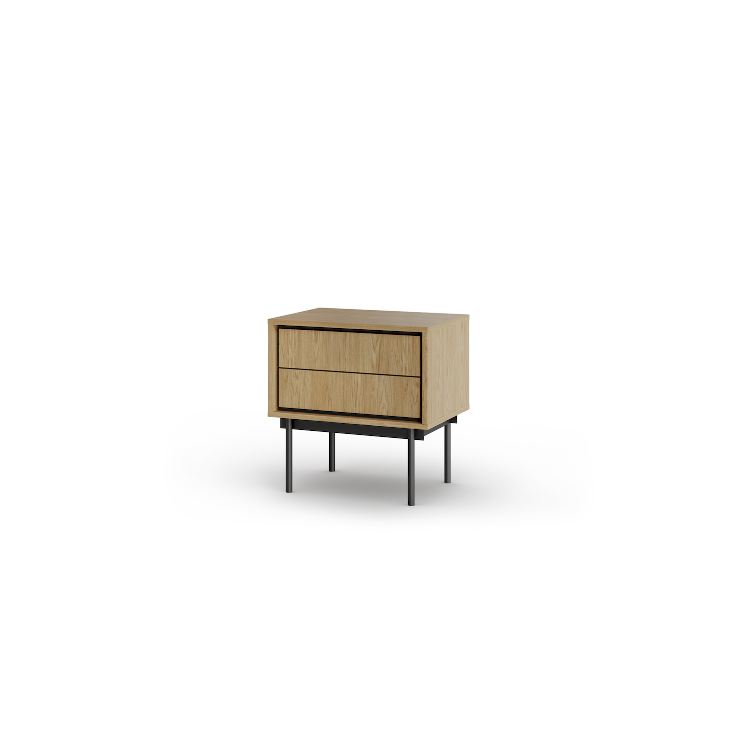 Szafka nocna DECO SN z 2 szufladami 53 cm Dąb Baltic Dune czarny Szafka nocna DECO SN z 2 szufladami 53 cm Dąb Baltic Dune czarny