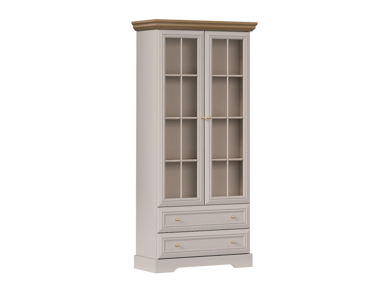 Witryna 2-drzwiowa KORA PLUS KRW2 z 2 szufladami 89 cm kaszmir Dąb Mavelie Witryna 2-drzwiowa KORA PLUS KRW2 z 2 szufladami 89 cm kaszmir Dąb Mavelie