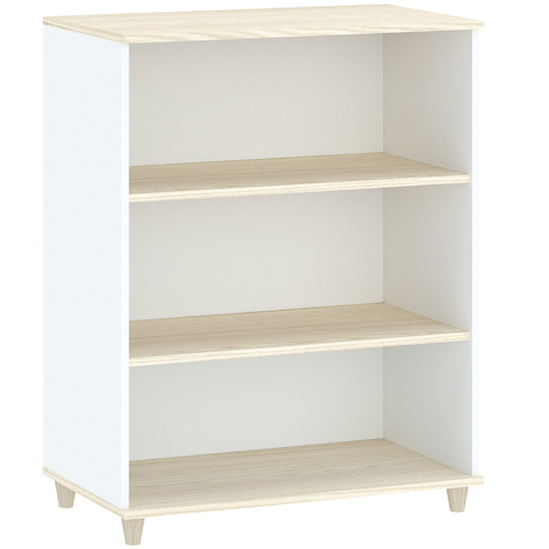 Regał niski GOODY W100 SZ80 drewniane uchwyty i nóżki biały akacja Regał niski GOODY W100 SZ80 drewniane uchwyty i nóżki biały akacja