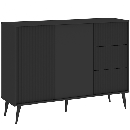 Komoda 2-drzwiowa z 3 szufladami BARCELONA 135cm antracyt Komoda 2-drzwiowa z 3 szufladami BARCELONA 135cm antracyt