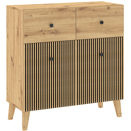 Komoda 2-drzwiowa z 2 szufladami BERLIN dąb artisan Komoda 2-drzwiowa z 2 szufladami BERLIN dąb artisan