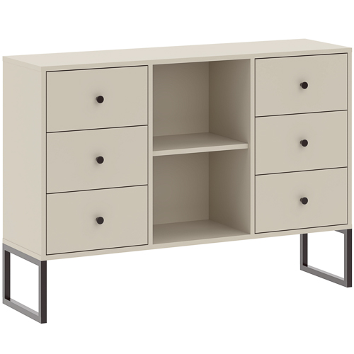 Komoda z 6 szufladami LINEA kaszmirowa