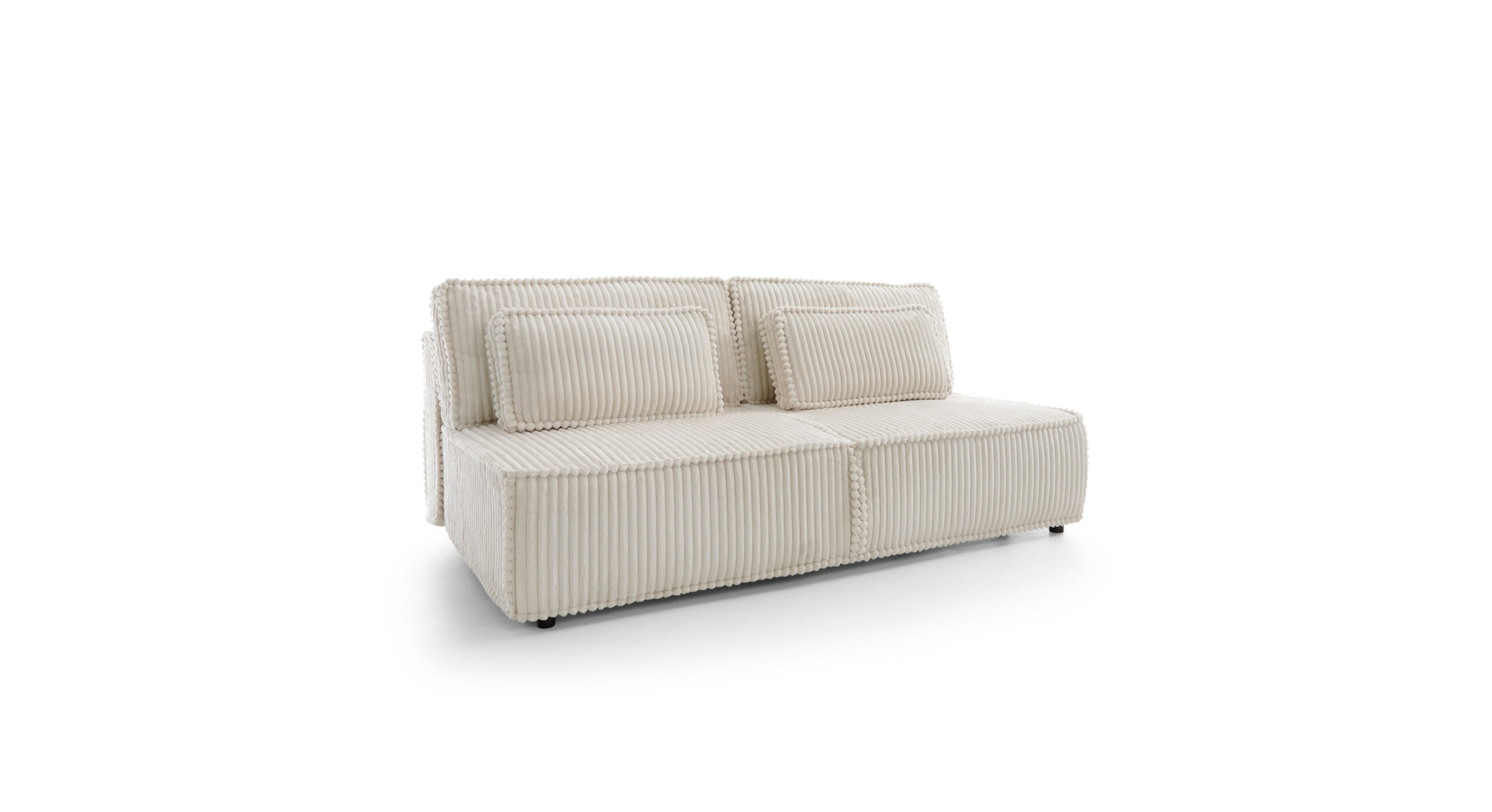 Sofa rozkładana KOMMA funkcja spania - tkanina Tilia 01 kremowa