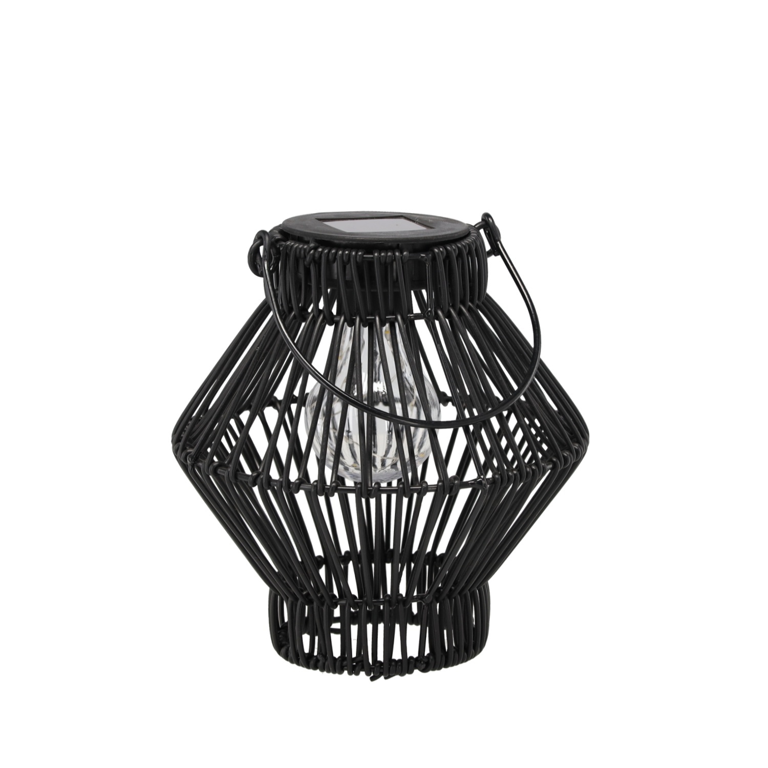 Lampion solarny metalowy CZARNY 19 CM LED Lampion solarny metalowy CZARNY 19 CM LED