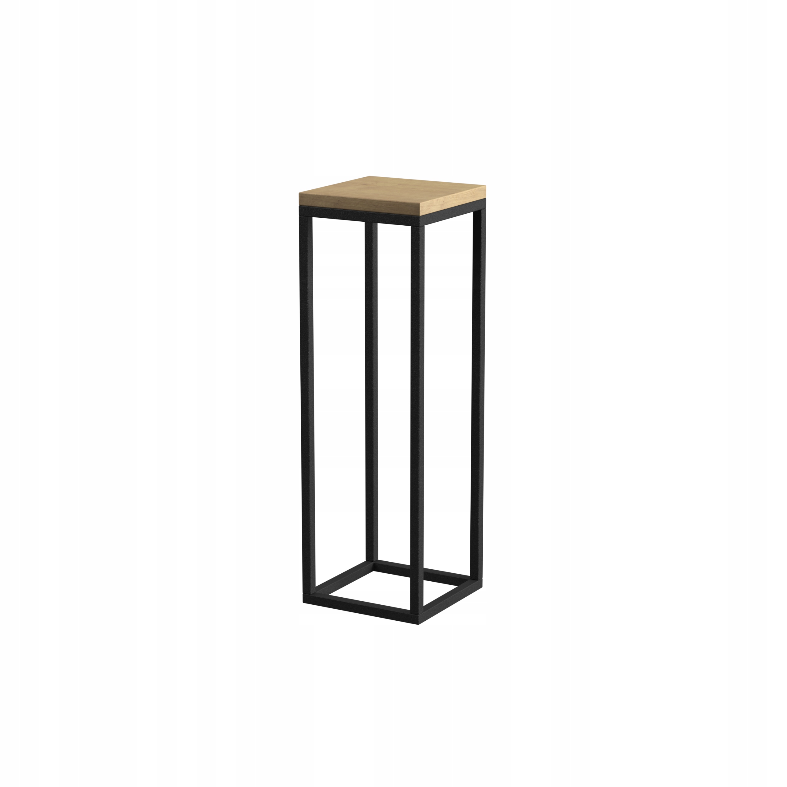Kwietnik stojący LAVAL XS metal drewno czarny naturalny