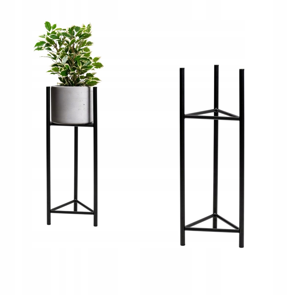 Kwietnik-stojak na donice metalowy LIZIO M 23x60 czarny