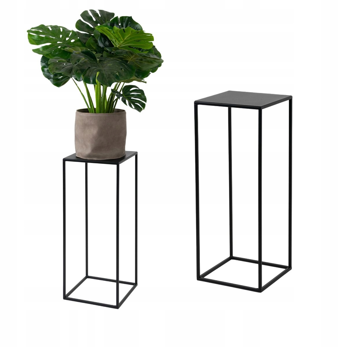 Kwietnik stojący metal drewno BREST M czarny Kwietnik stojący metal drewno BREST M czarny