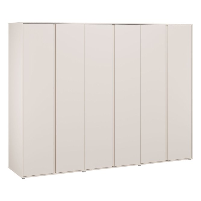 Szafa 6-drzwiowa LISSON 252 cm piaskowy