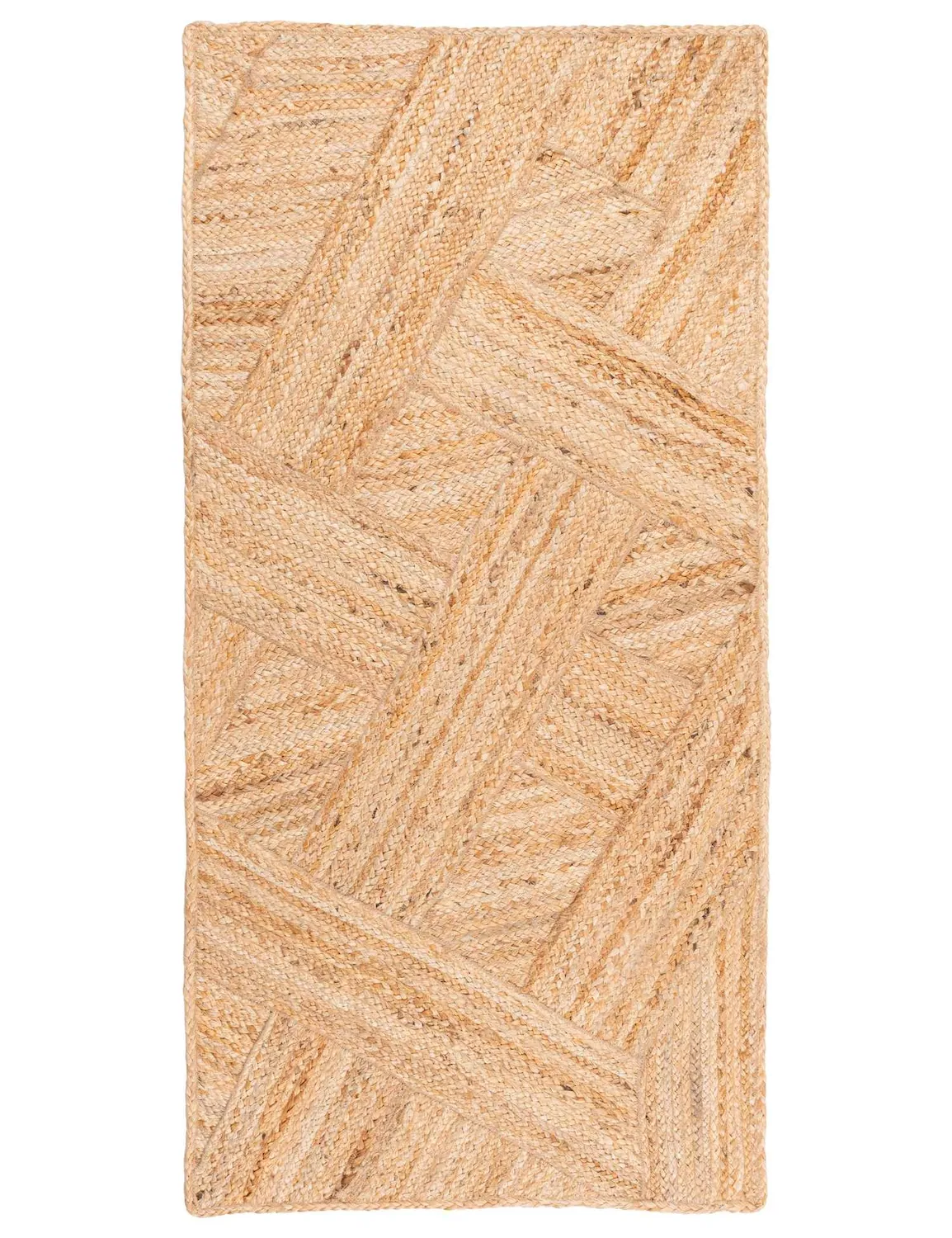 Dywan z Juty 070x140 cm romby beżowy