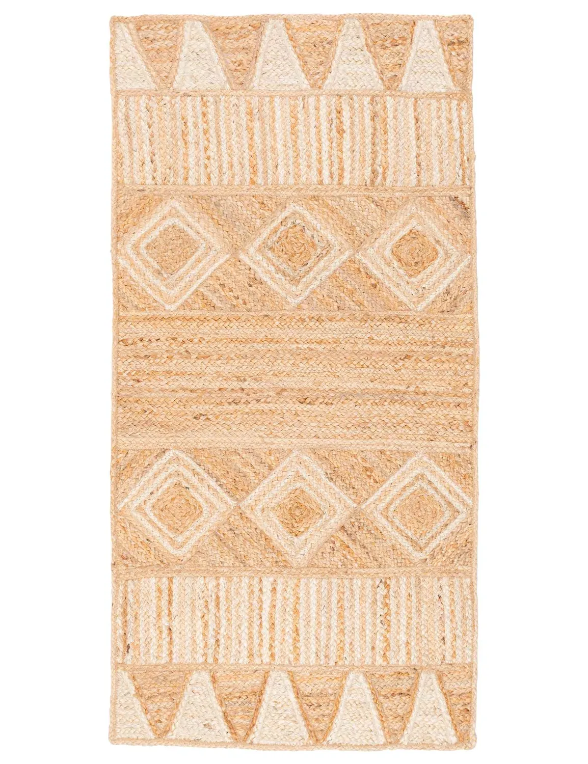 Dywan z Juty 070x140 cm aztecki beżowy