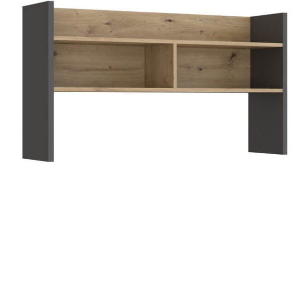Nadstawka na biurko MODULTRICK 110 cm - dąb artisan, szary