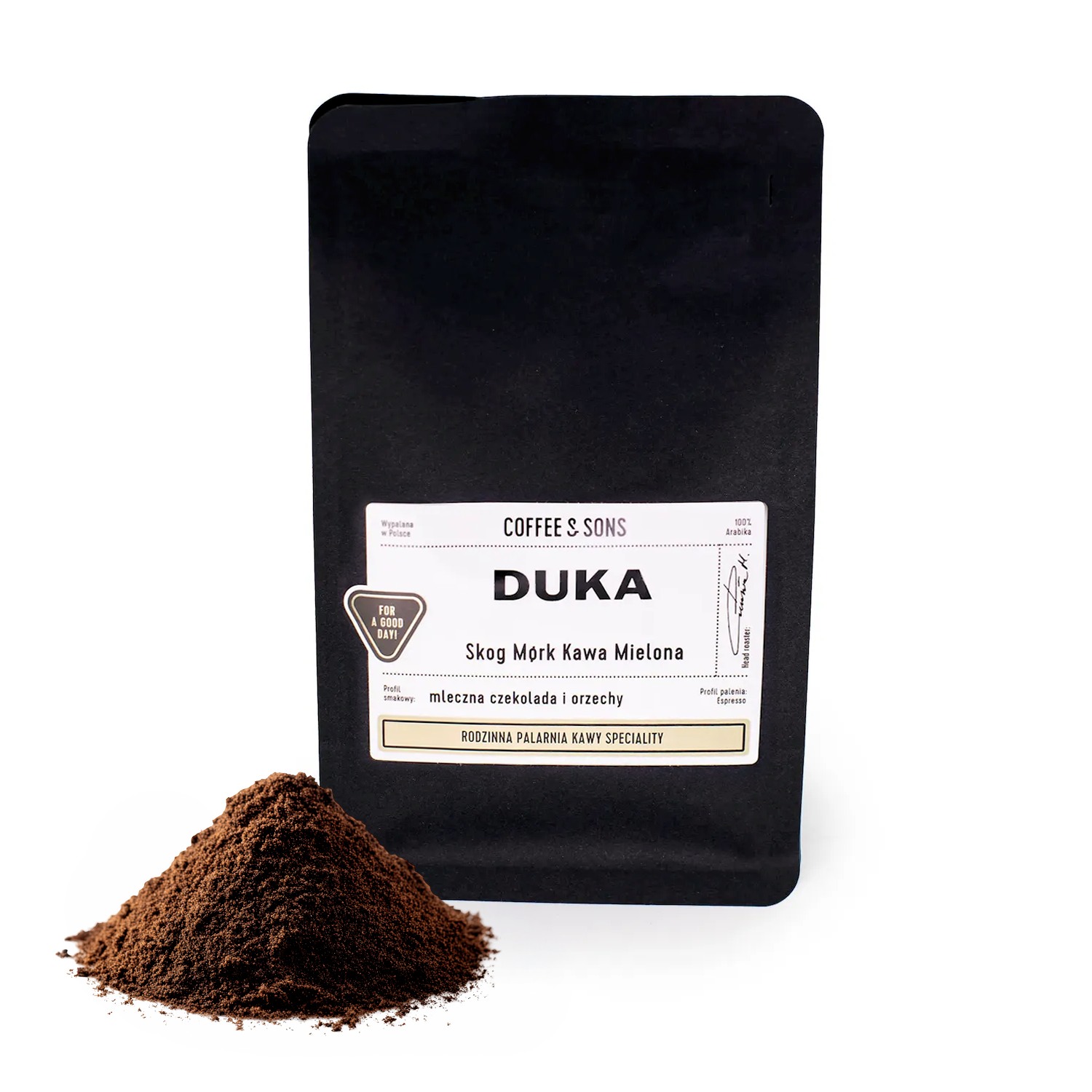 Kawa mielona DUKA SKOG MORK 250g czekolada orzechy Coffee And Sons Kawa mielona DUKA SKOG MORK 250g czekolada orzechy Coffee And Sons