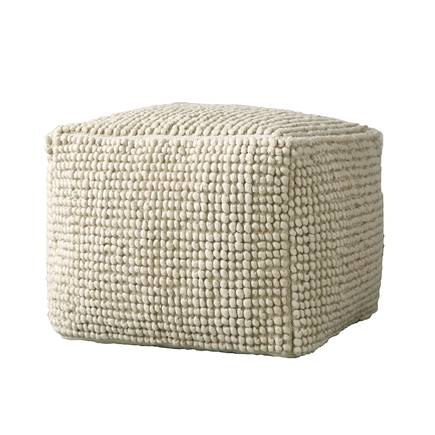 Puf SUNA 61 cm kremowy naturalny