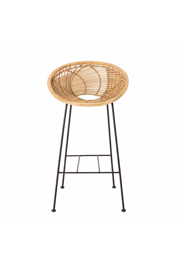 Hoker rattanowy YONNE naturalny czarny Hoker rattanowy YONNE naturalny czarny