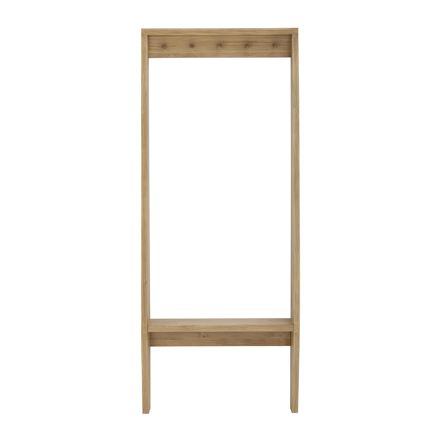Wieszak drewniany VANCE 40 cm z półką naturalny Wieszak drewniany VANCE 40 cm z półką naturalny