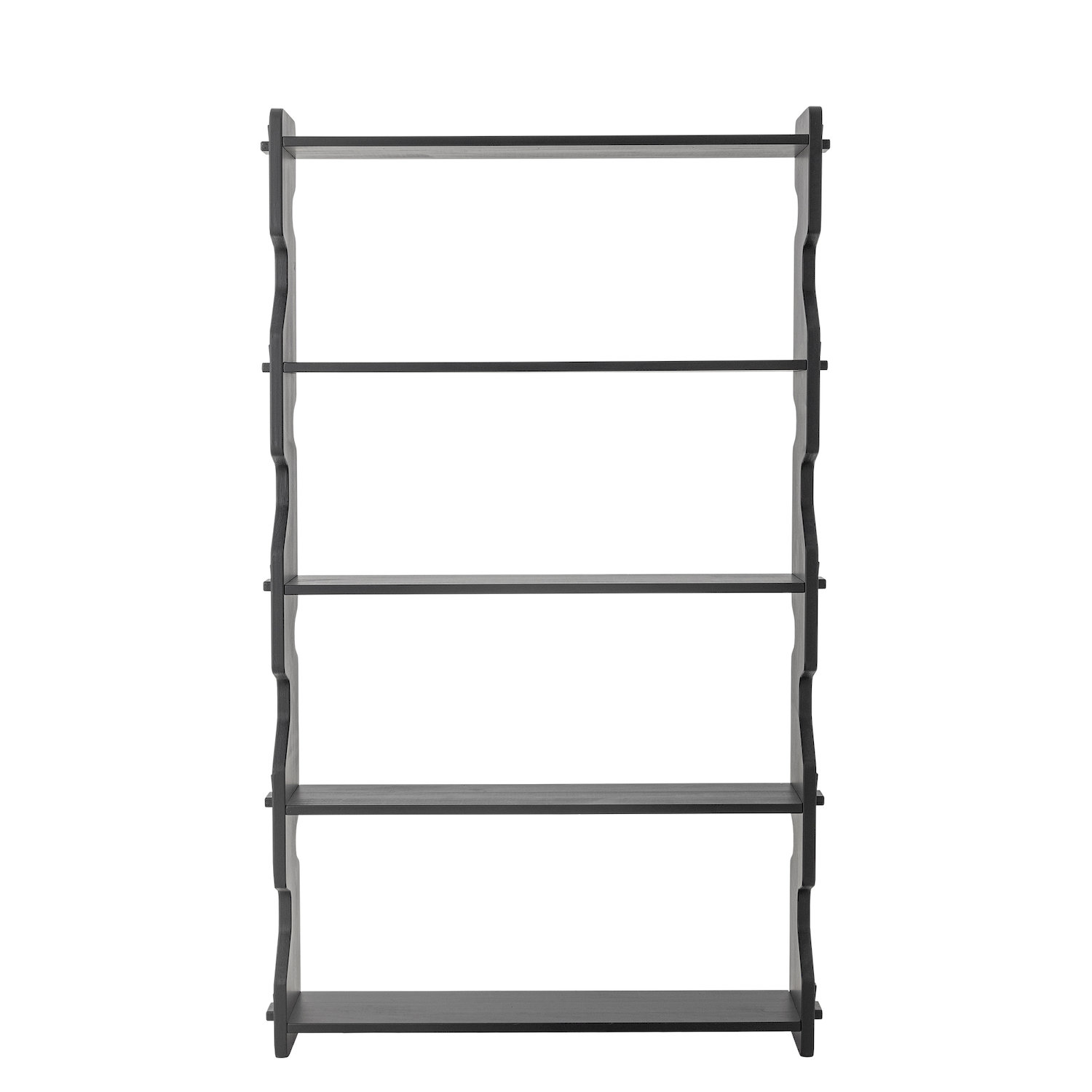 Regał drewniany wiszący SAVOYA 84 cm czarny