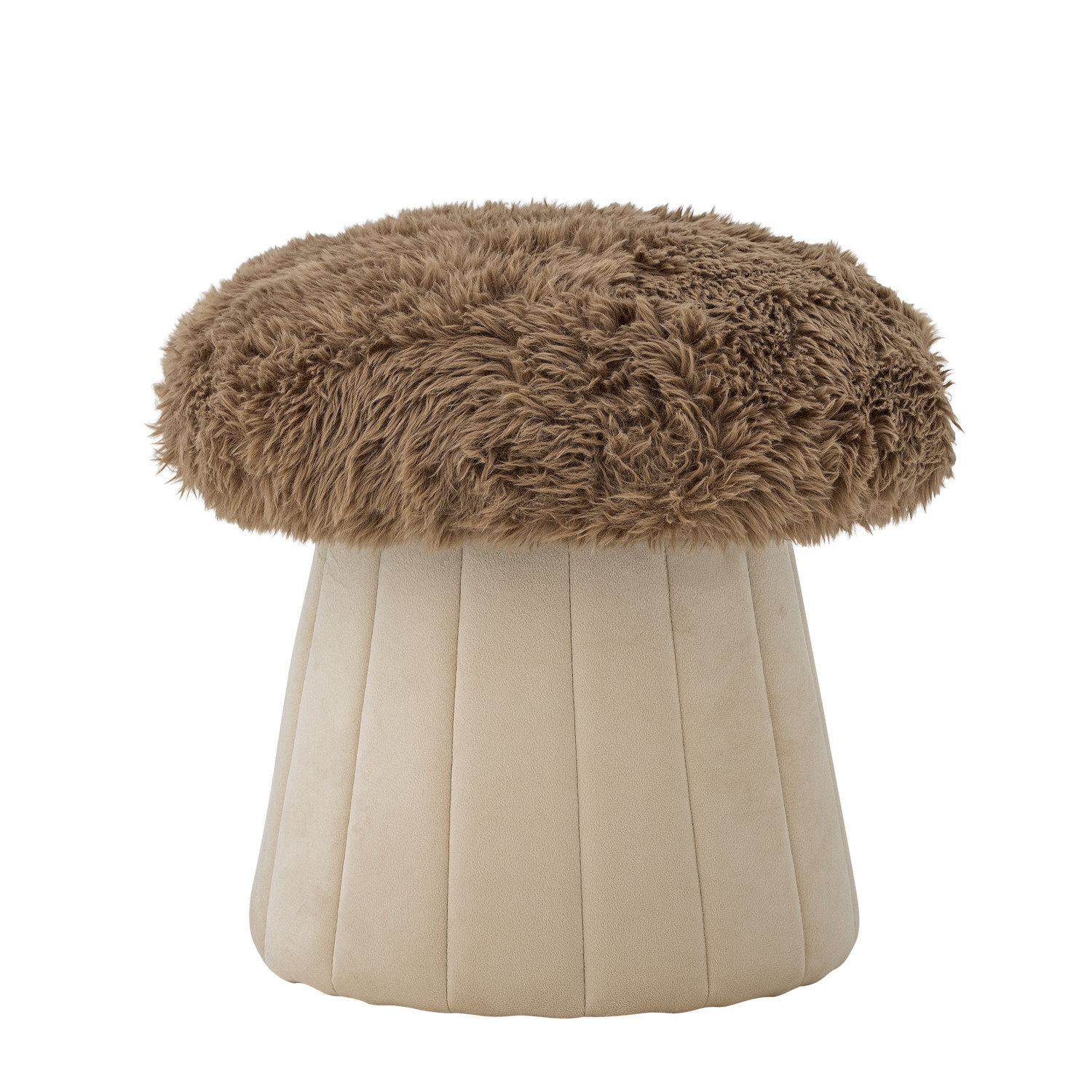 Puf BERTIL 37 cm grzyb brązowy beżowy Puf BERTIL 37 cm grzyb brązowy beżowy
