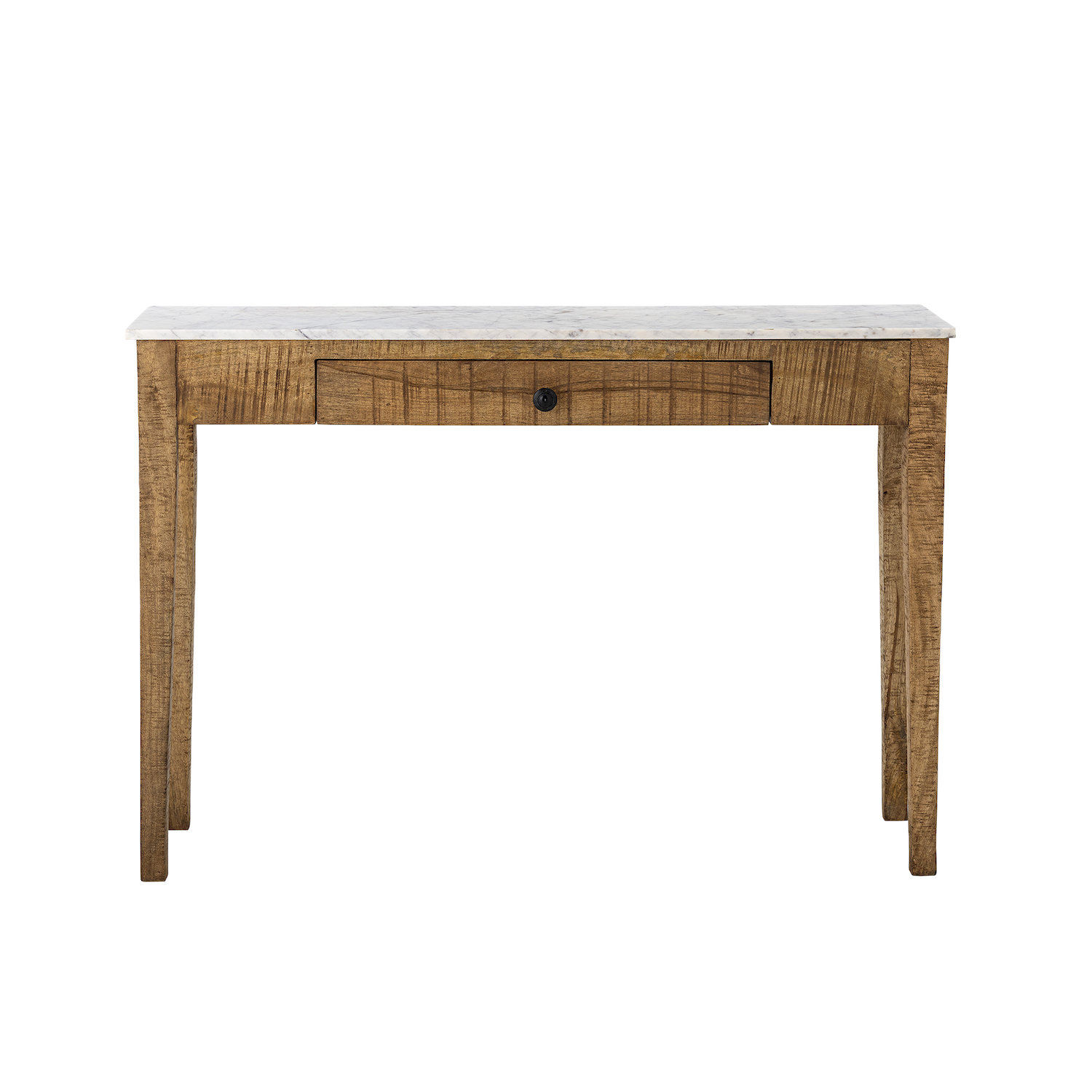 Konsola drewniana HAUGE 110 cm marmurowy blat brązowy Konsola drewniana HAUGE 110 cm marmurowy blat brązowy