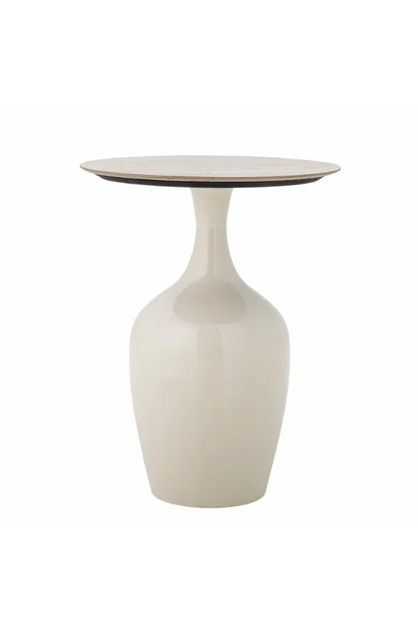 Stolik kawowy LECCO 40 cm naturalny biały Stolik kawowy LECCO 40 cm naturalny biały