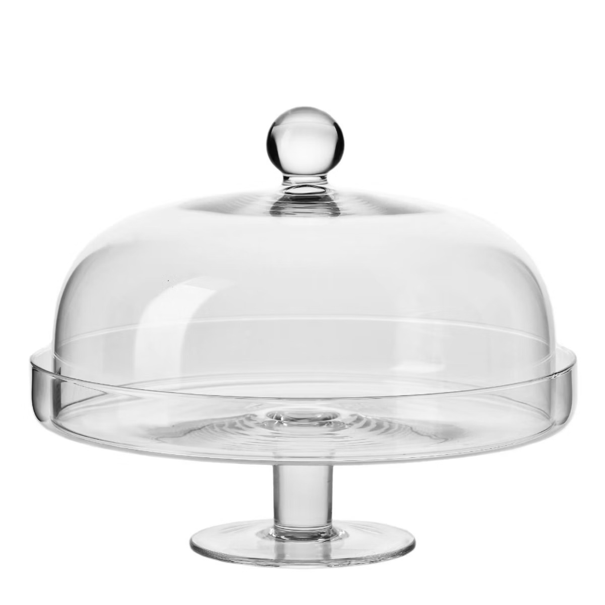 Patera na tort z kloszem ELITE 28 CM x 26 CM transparentny Patera na tort z kloszem ELITE 28 CM x 26 CM transparentny